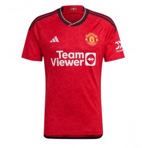 Lacne Muži Futbalové dres Manchester United 2023-24 Krátky Rukáv - Domáci